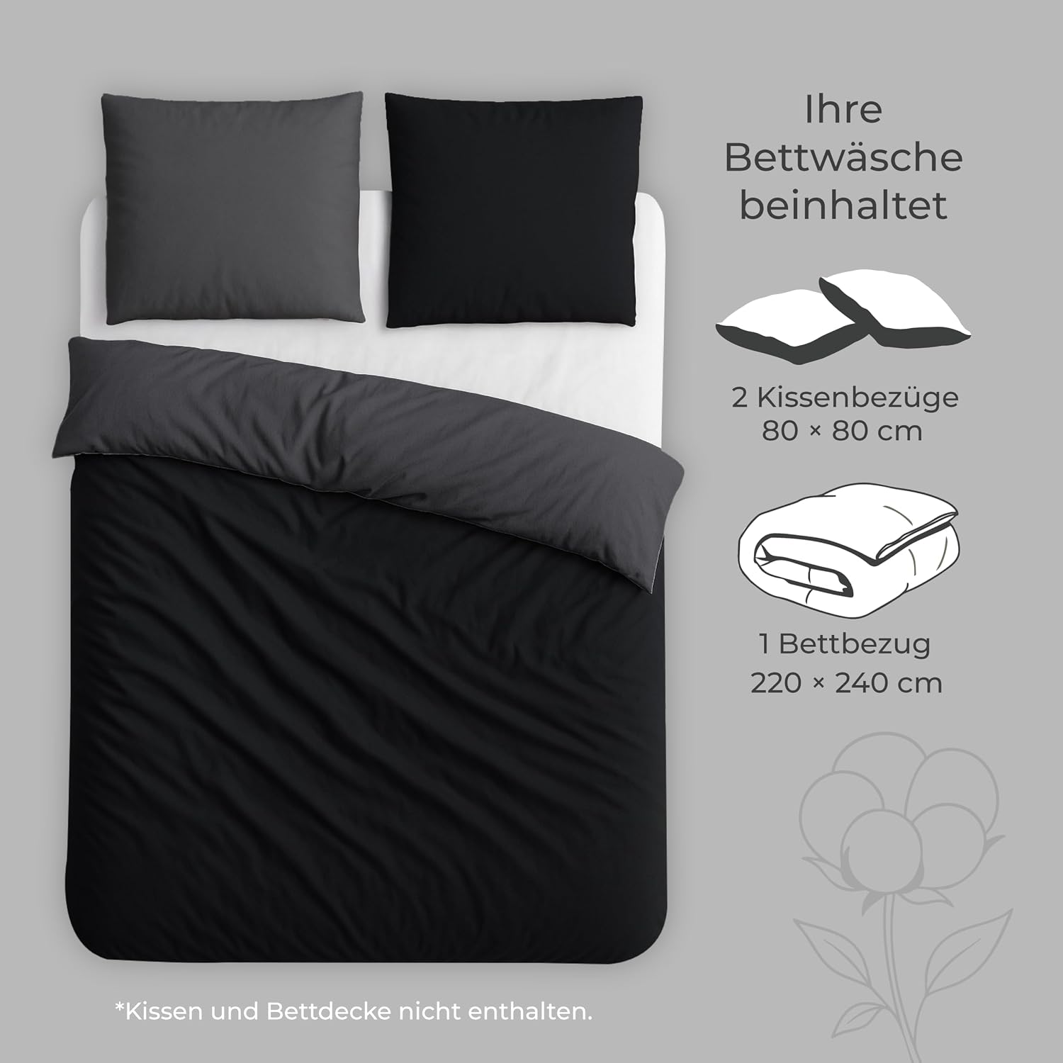 Thumbnail 6 de Dreamzie Bettwäsche Baumwolle 220x240
