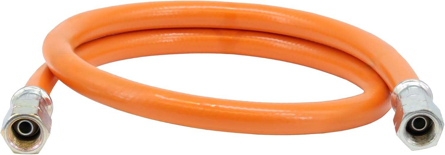 Detalle de CFH Tubo del gas 80 cm 1/4" VS 453 – Prolunga per propano/butano certificata DVGW