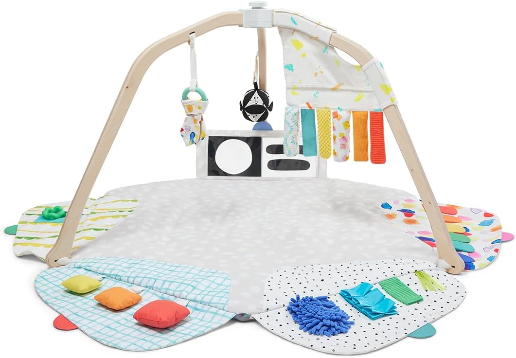 Detalle de Lovevery The Sensory Stripes Sensory Toy for Play Gym, Multi-Coloured Fabric