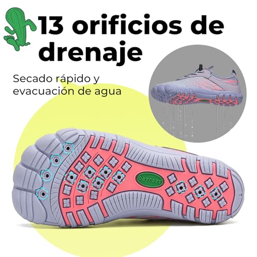 Thumbnail 2 de SAGUARO escarpines infantiles barefoot de secado rápido (zapatillas de agua) morado, talla 28 EU