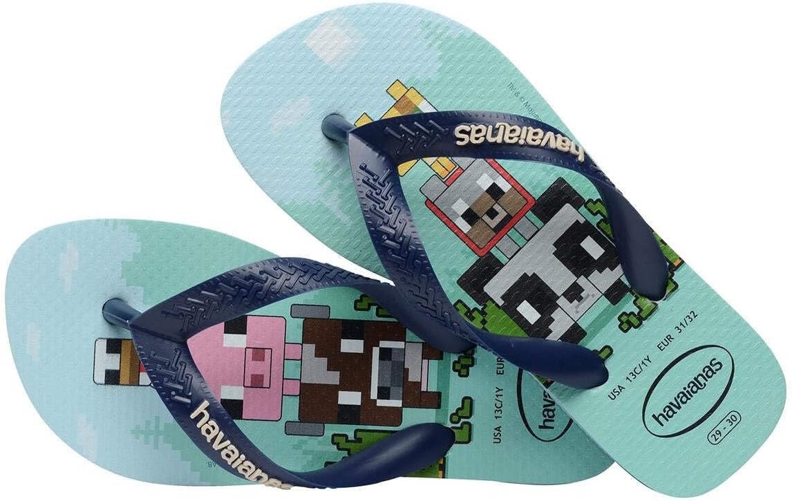 Thumbnail 2 de Havaianas Minecraft (Mini Me) – Tongs enfant en bleu lavande, antidérapantes