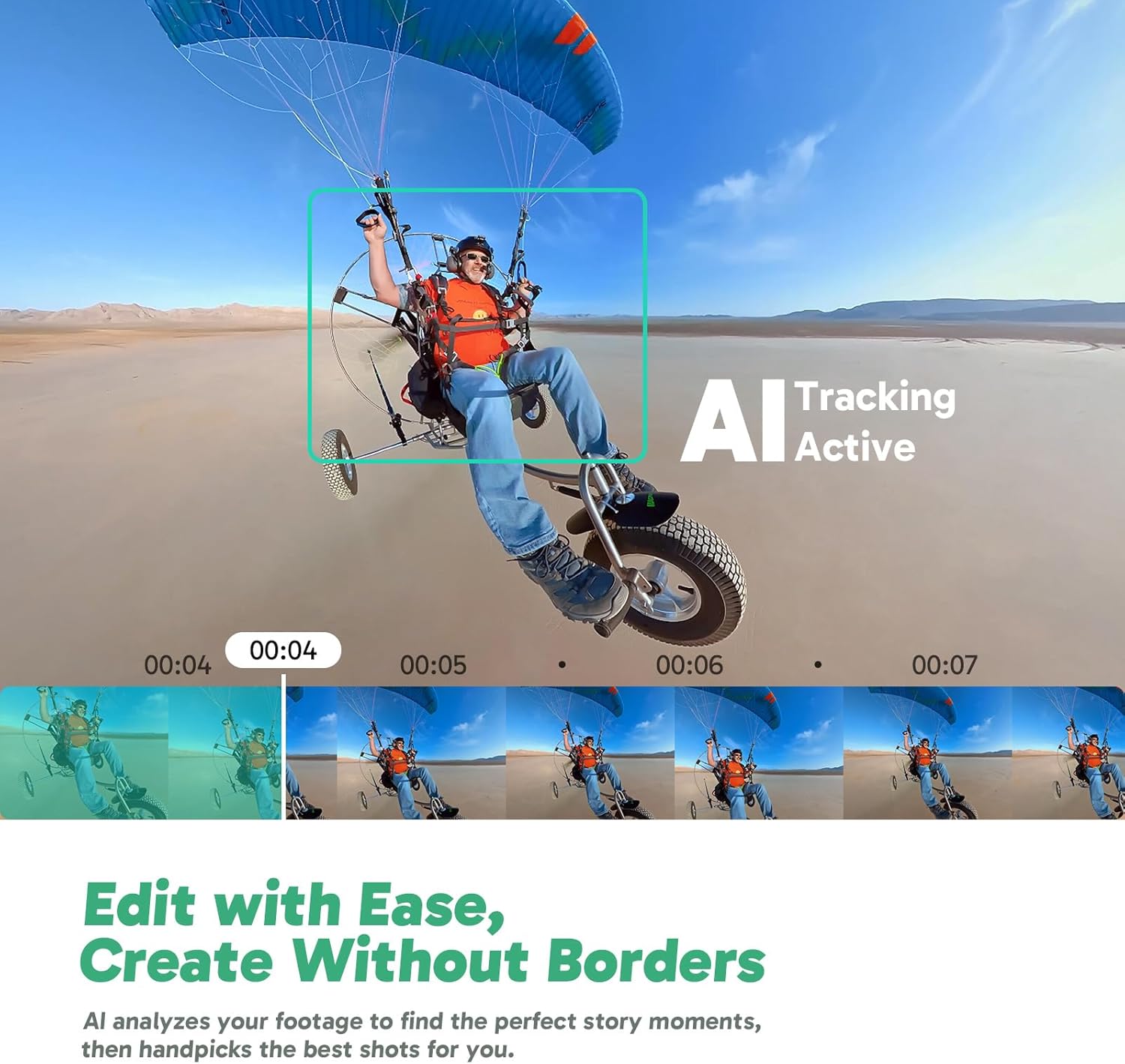 Thumbnail 6 de AKASO 360-360° Action Camera with 5.7K 360° video, 72MP photos & touchscreen (includes 128GB microSD)