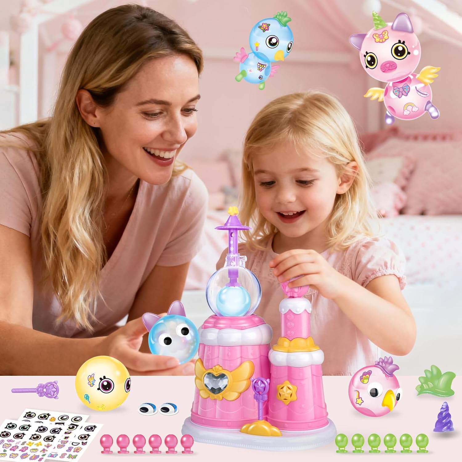 Thumbnail 4 de Nicknack Pink Princess DIY Magic Sticky Balloon Kit – 195 PCS for Crafty Kids (Ages 3–12)