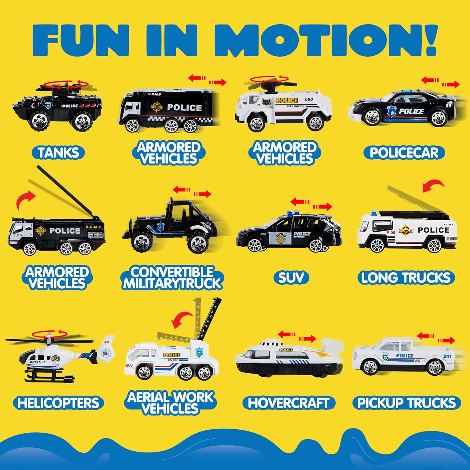 Detalle de JOYIN 25 in 1 Police Rescue Truck Playset