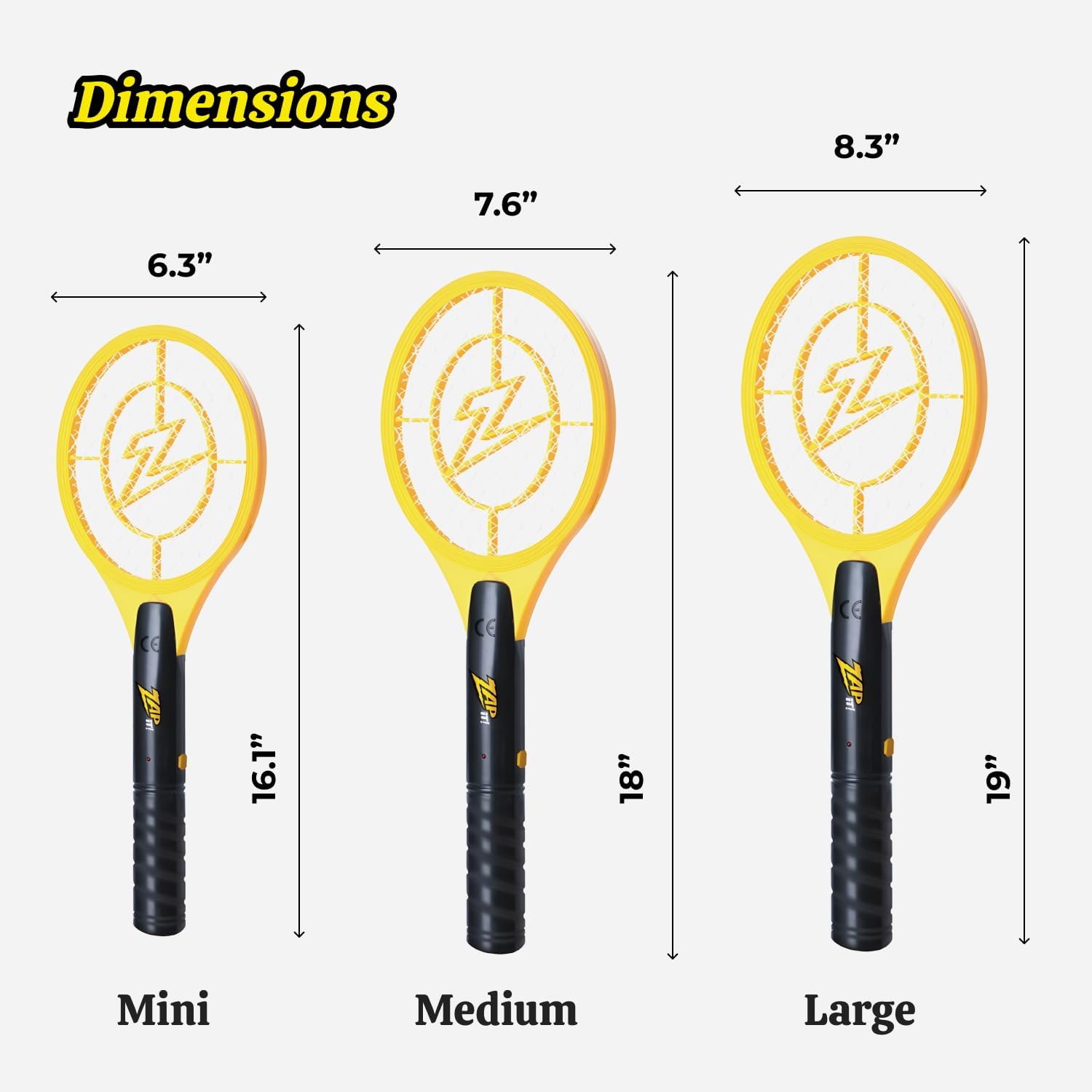 Thumbnail 2 de ZAP IT! YZ-8MIS-4W75 Fly Swatter, 3,500-Volt, LED, 2 AA Batteries