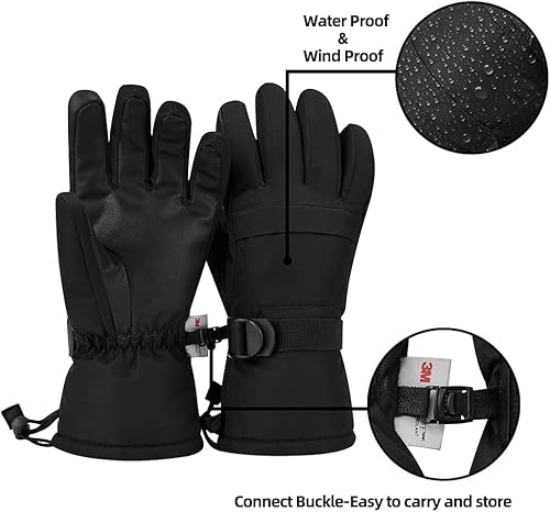 Thumbnail 2 de Odtmger Ski Gloves: Waterproof Snow Gloves for Cold Weather