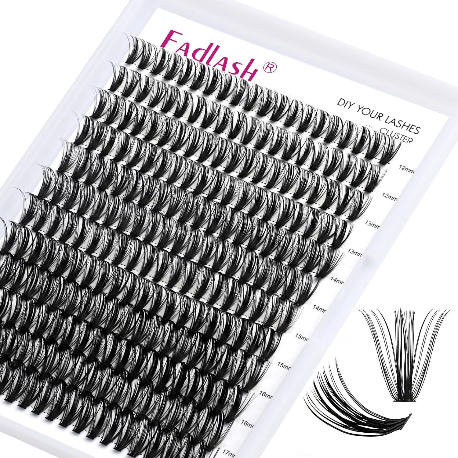 Thumbnail 6 de FADLASH Cluster Wimpern 30 Wurzel 0,07 D Curl 8–15 mm