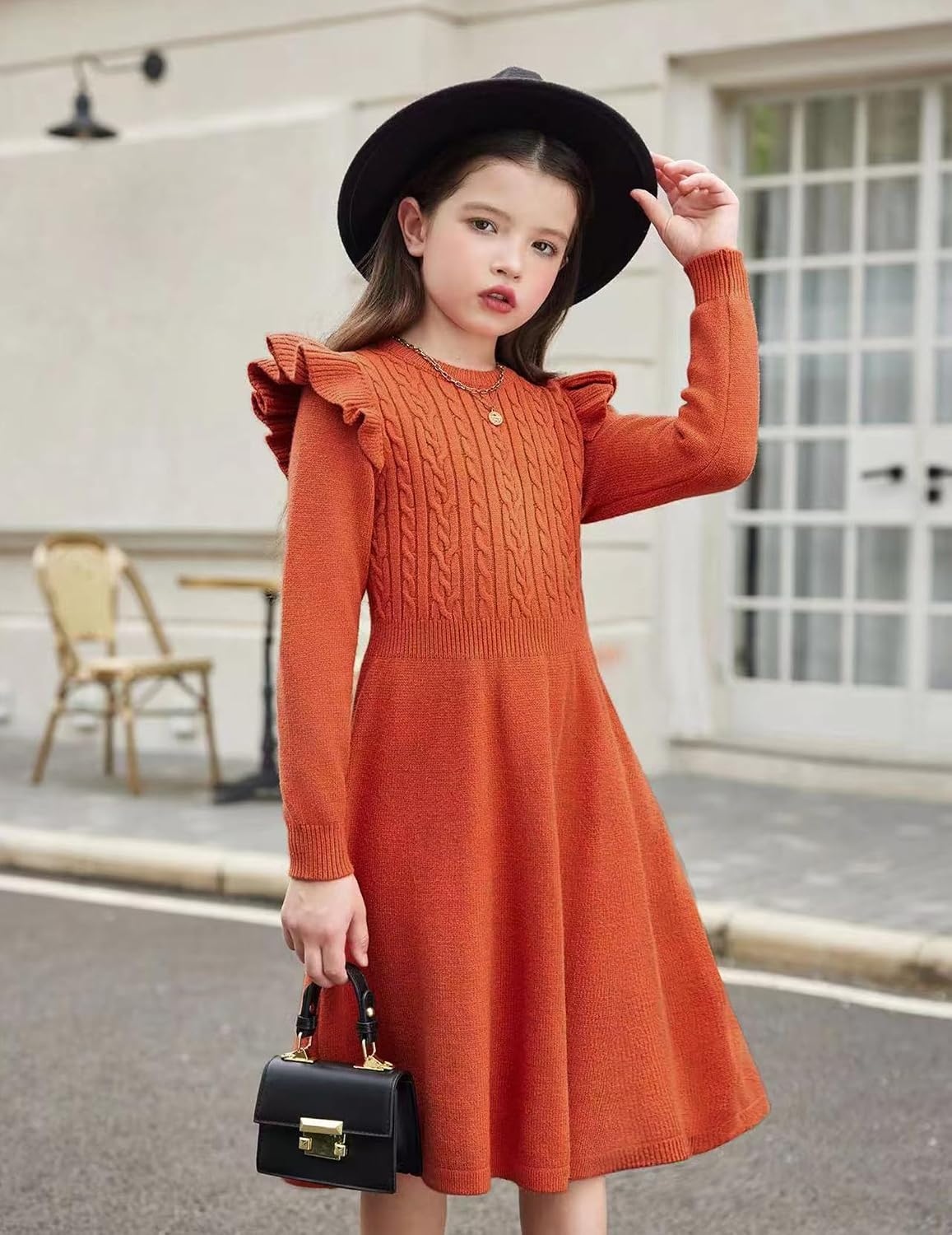 Detalle 2 de Arshiner robe pull tricotée fille