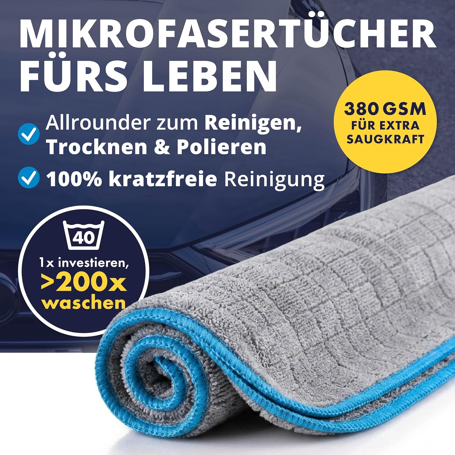 Thumbnail 6 de LICARGO Auto Innenraum Reiniger Set – 500 ml Innenraumreiniger, Innenraum-Pad & 380GSM Mikrofasertuch