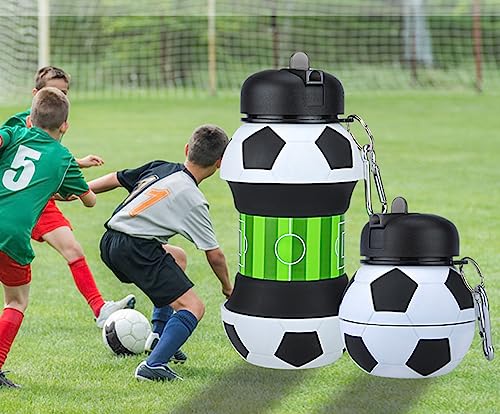 Thumbnail 4 de YverLand botella de agua plegable infantil tipo balón (sin BPA) para camping y regalos de fútbol