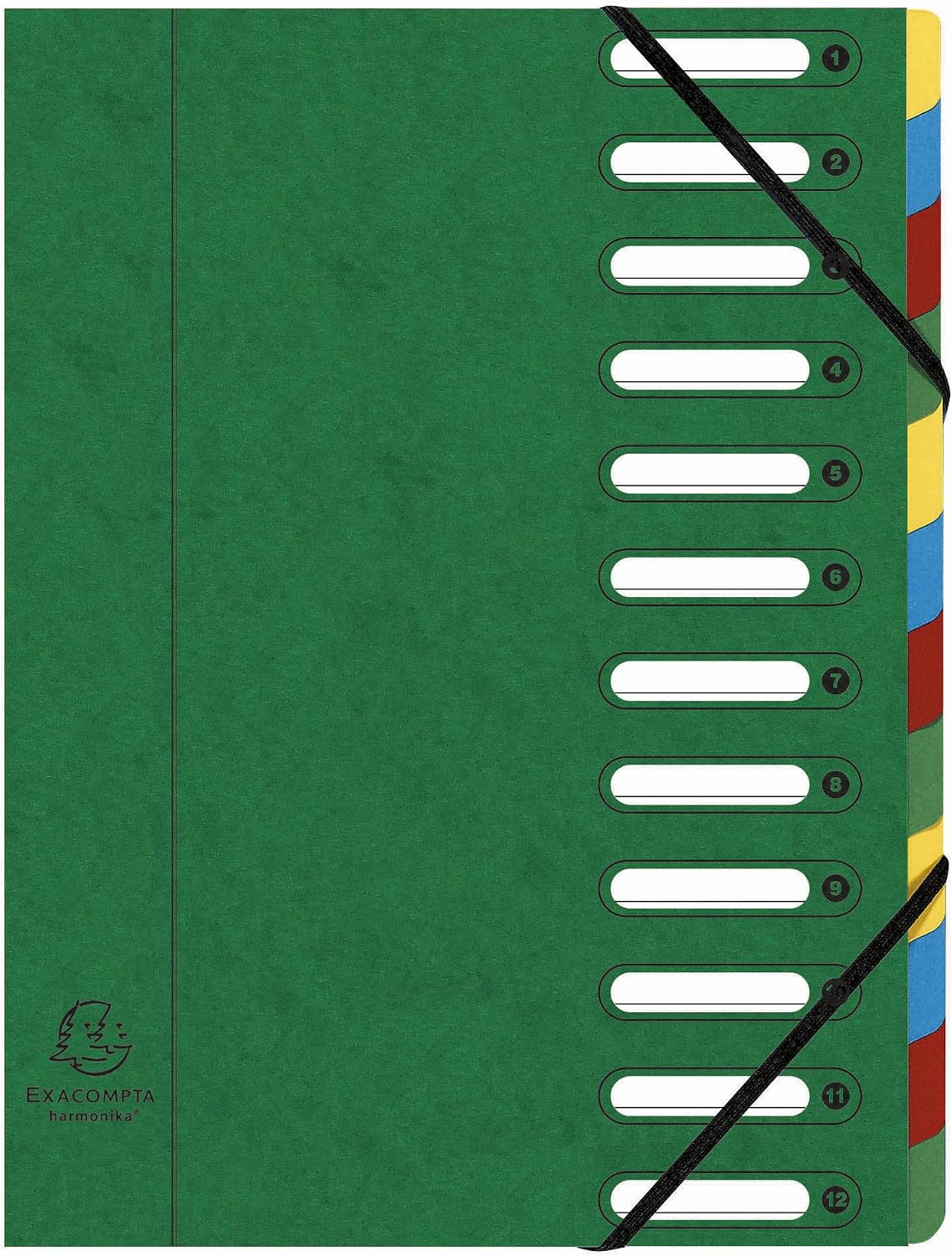 Detalle 2 de Exacompta 5312E – Carton de 6 trieurs Harmonika (A4, 12 compartiments)