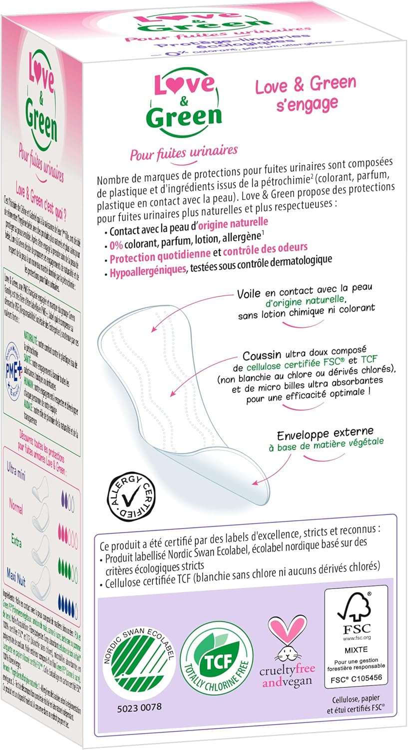 Thumbnail 2 de Love & Green Protège-lingeries Incontinence Ultra Mini – 28 unités