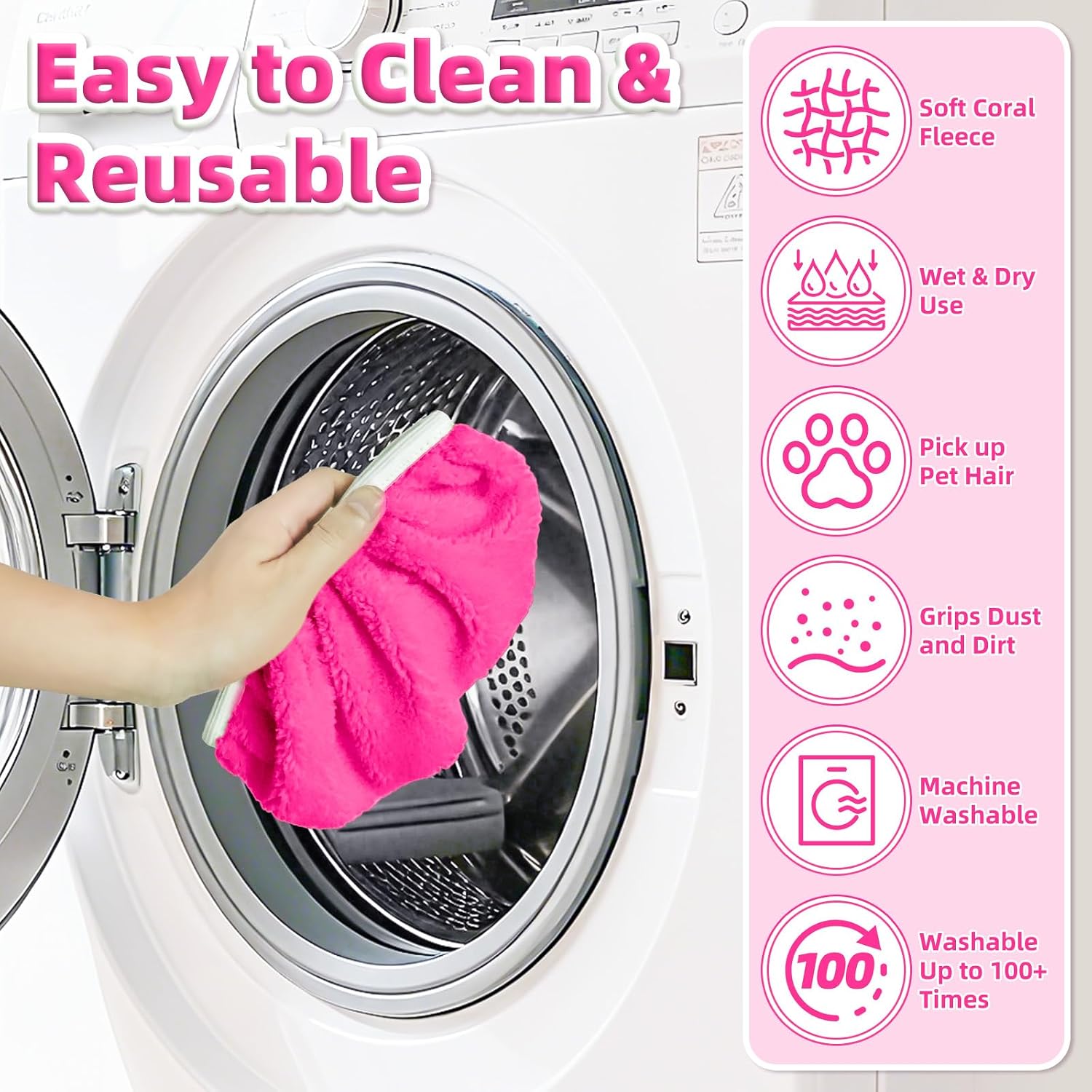 Thumbnail 5 de Reusable Microfiber Mop Pads for Swiffer Sweeper Mop – Wet/Dry Refills, 6-Pack