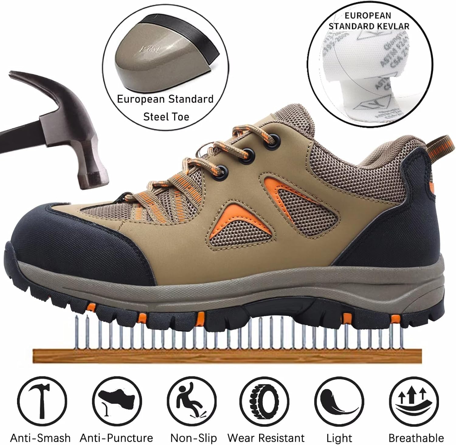 Thumbnail 4 de CYKYGGO Arbeitsschuhe Sicherheitsschuhe mit Stahlkappe ⛑️
