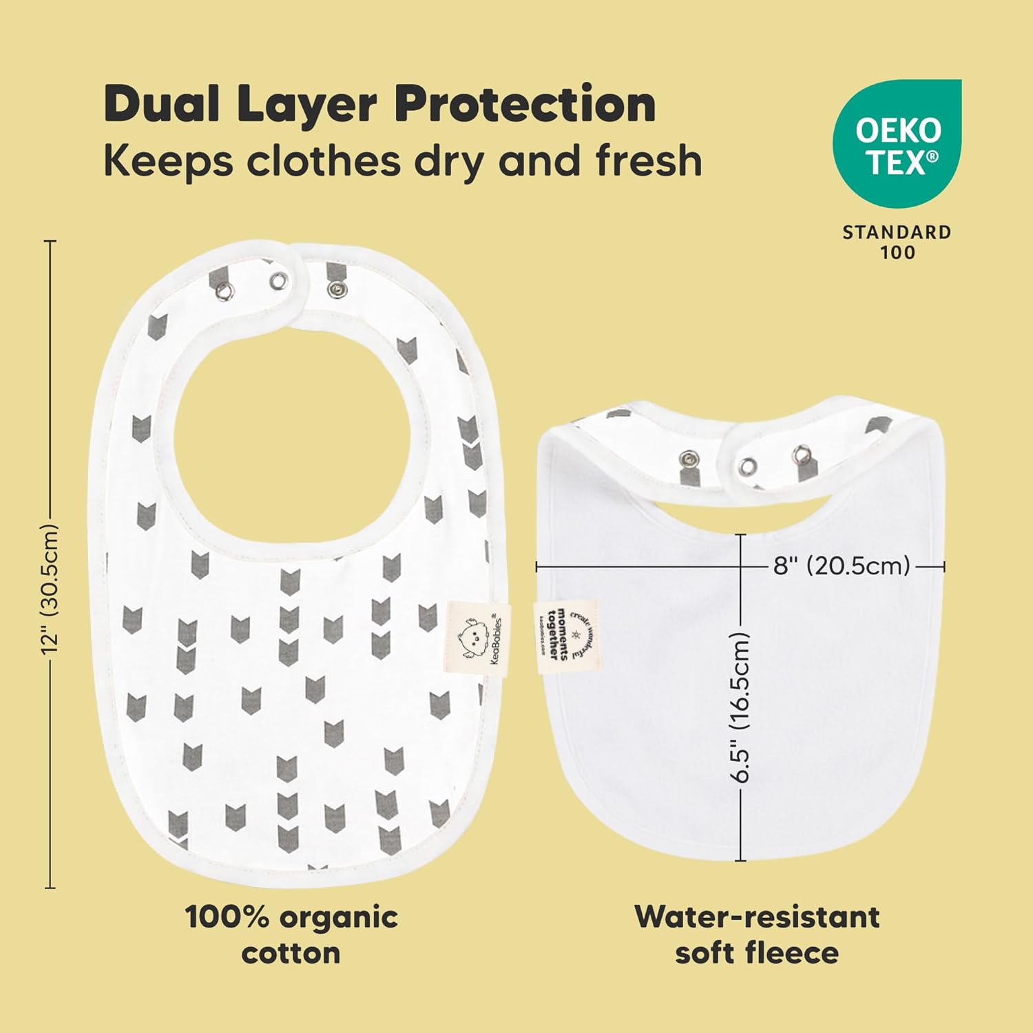 Thumbnail 2 de 8-Pack Organic Baby Bibs