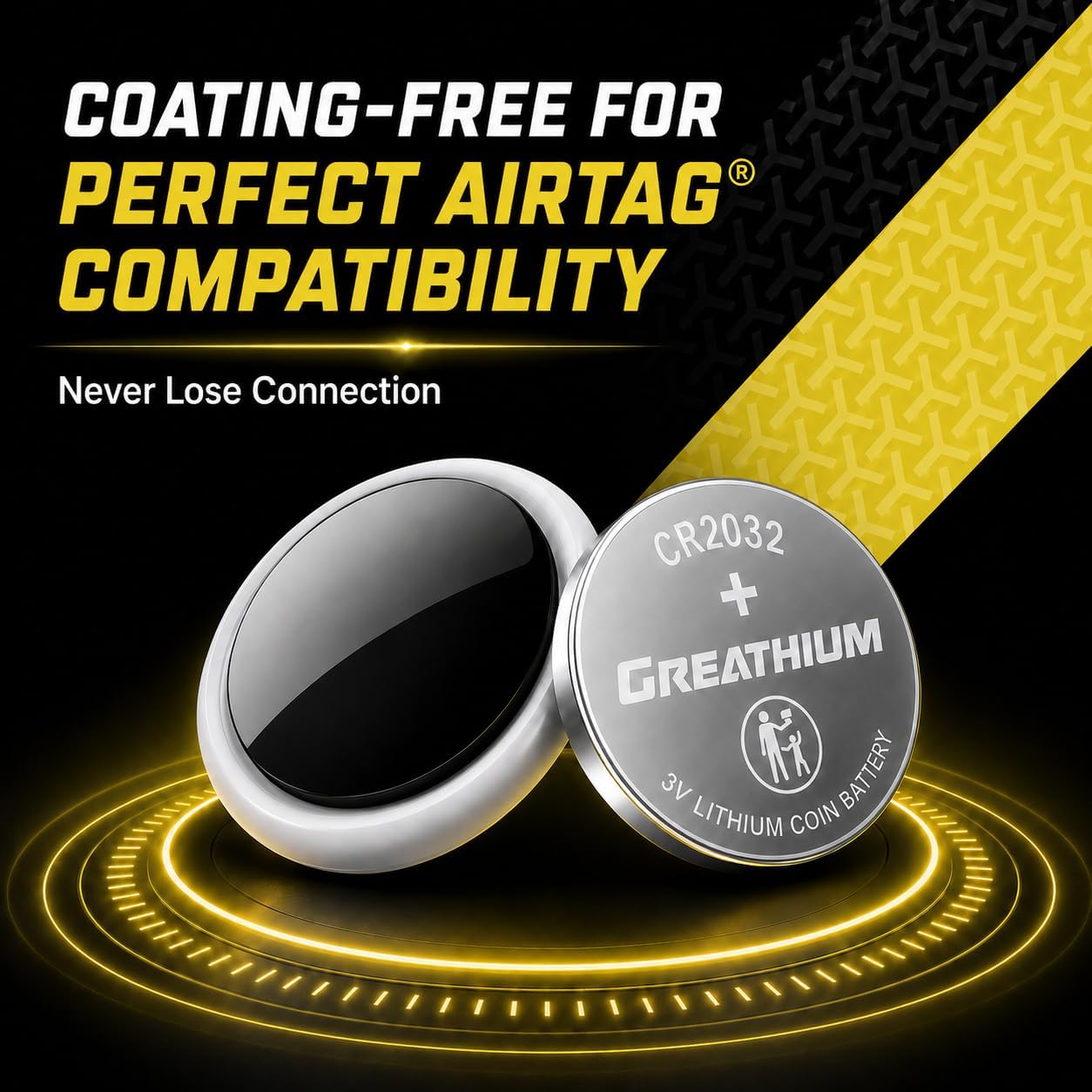 Detalle de Greathium CR2032 Lithium Coin Cell Batteries, 40-Pack, 3V, Non-Coated