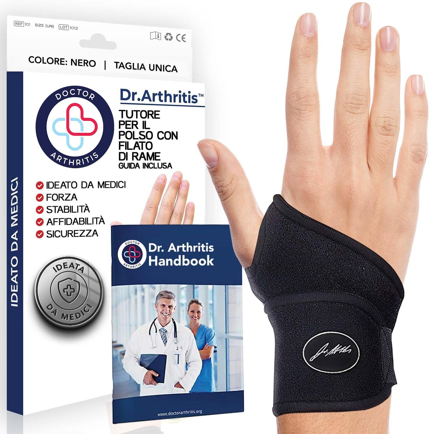 Detalle de Dr. Arthritis Tutore polso in rame per tunnel carpale 🩺