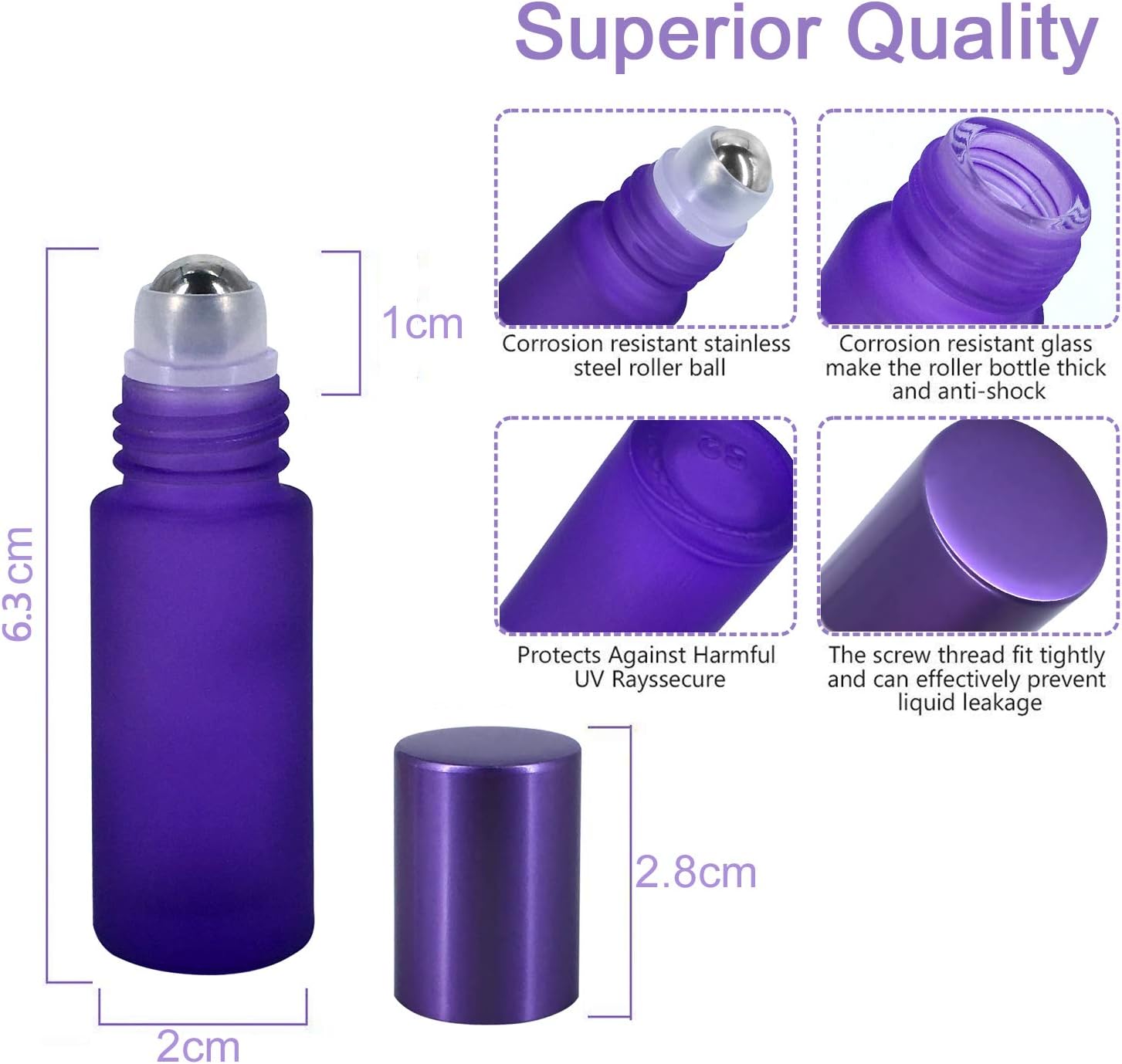 Detalle 2 de JamHooDirect 5ml roller bottles 6pc
