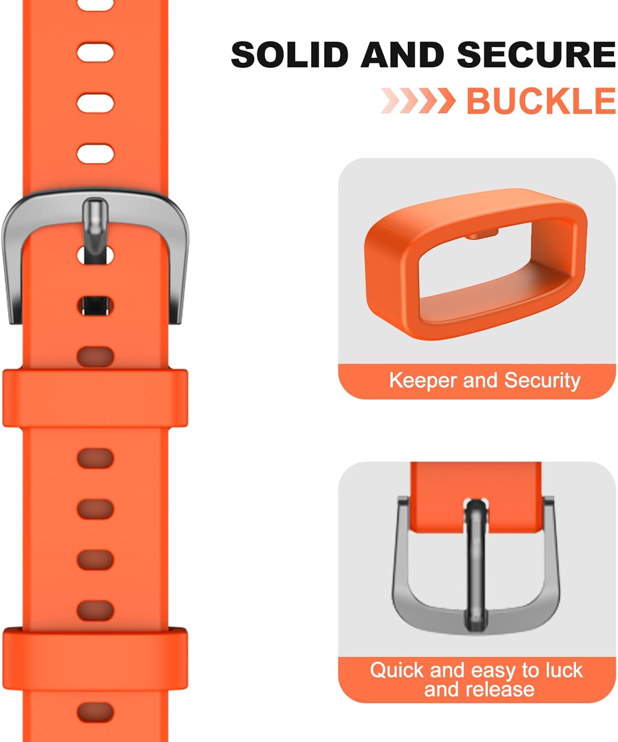 Detalle 2 de OVERSTEP 14mm Silicone Sport Strap for Lily 2