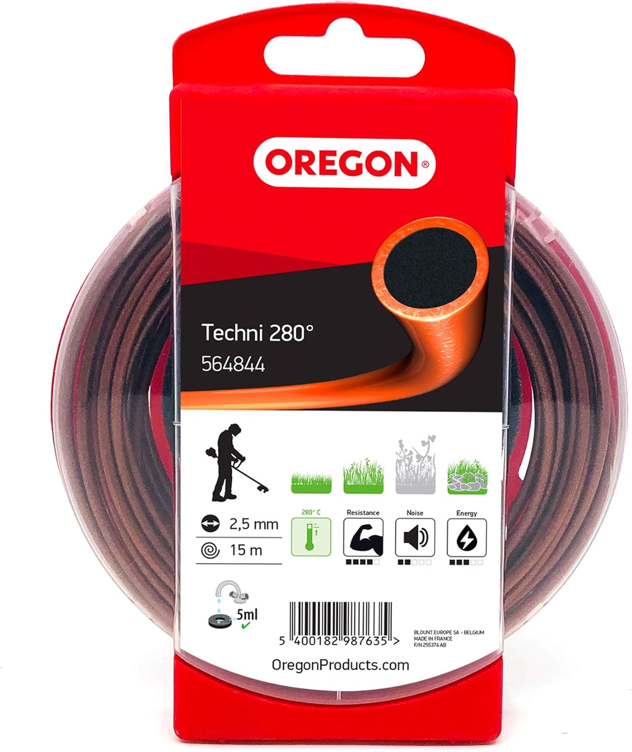 Detalle de Oregon 545820 Filo per decespugliatore 2,80 mm