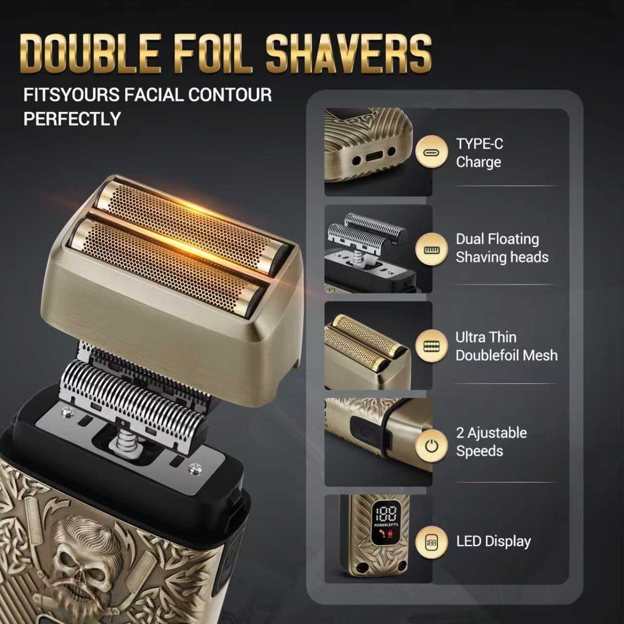 Thumbnail 2 de Bestbomg 807E Bronze Hair Clippers