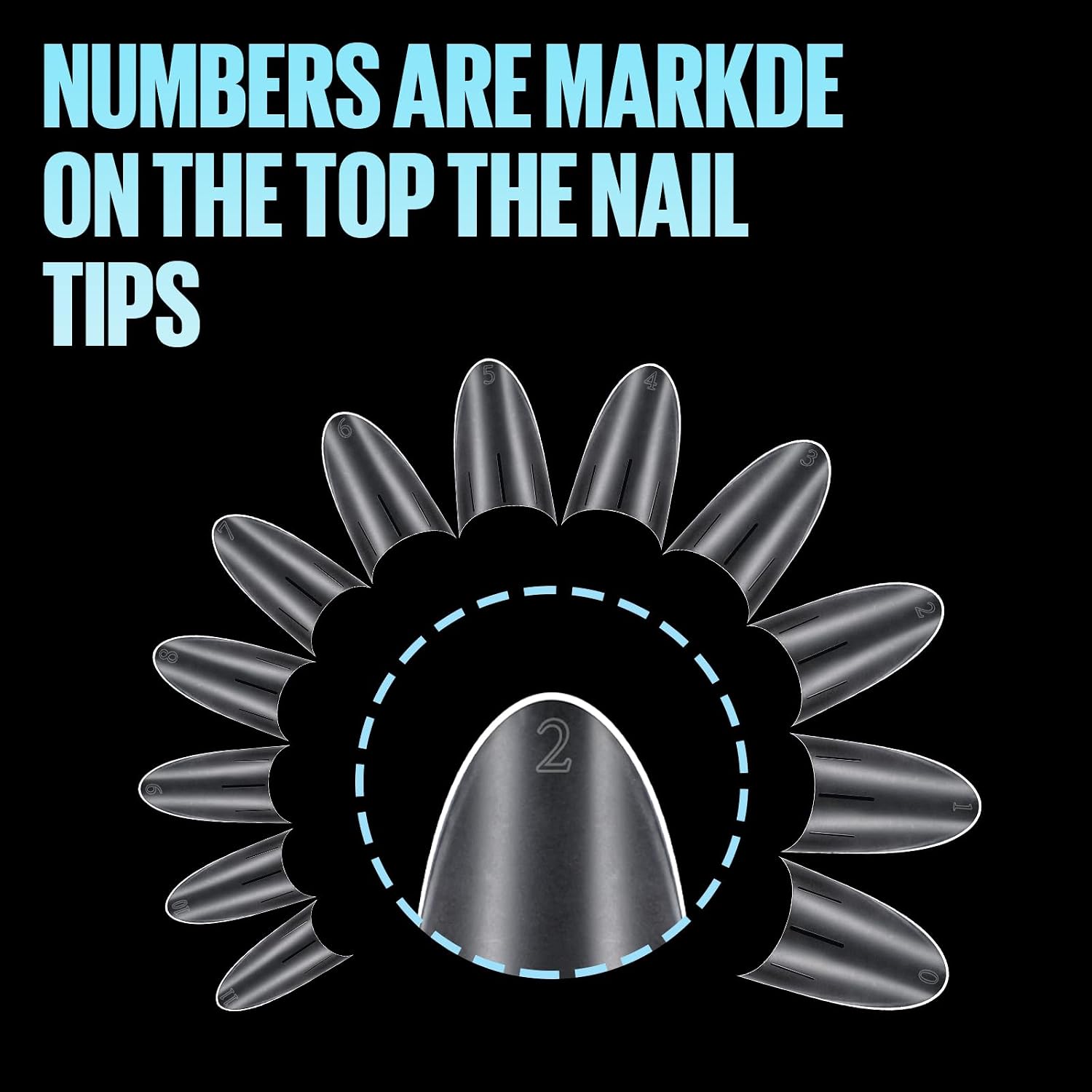 Detalle de TOMICCA Falsche Nageltips 240 Stücke