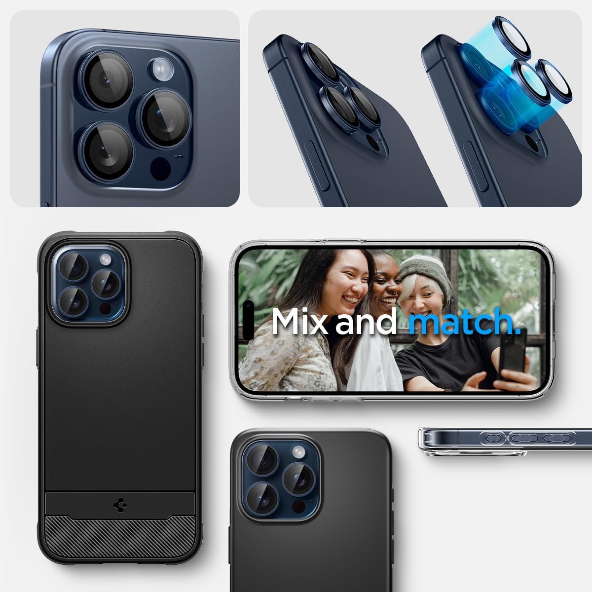 Thumbnail 6 de Spigen Glas.tR EZ Fit Optik Pro - Protector Cámara iPhone