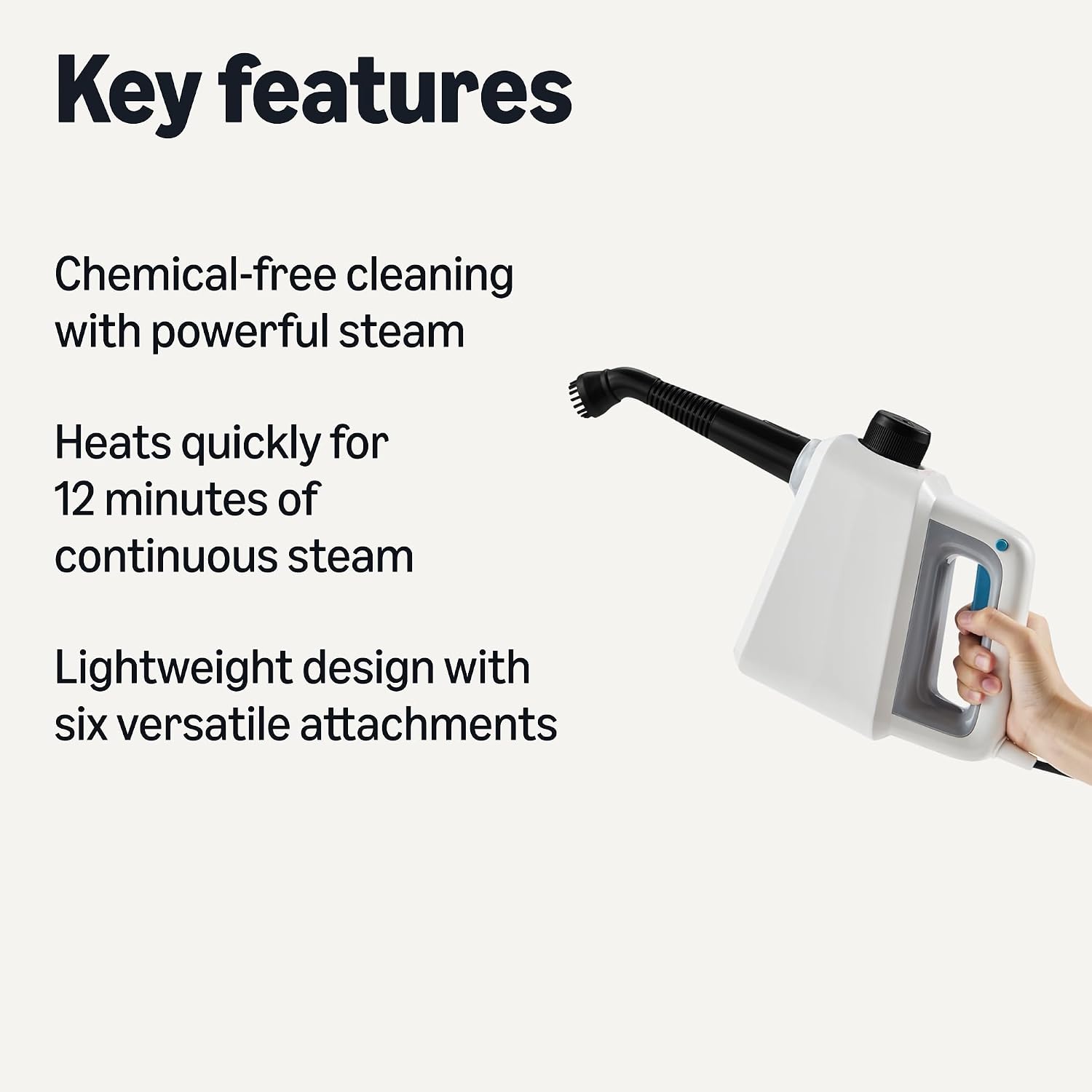 Detalle 2 de Amazon Basics Handheld Steam Cleaner 1000W