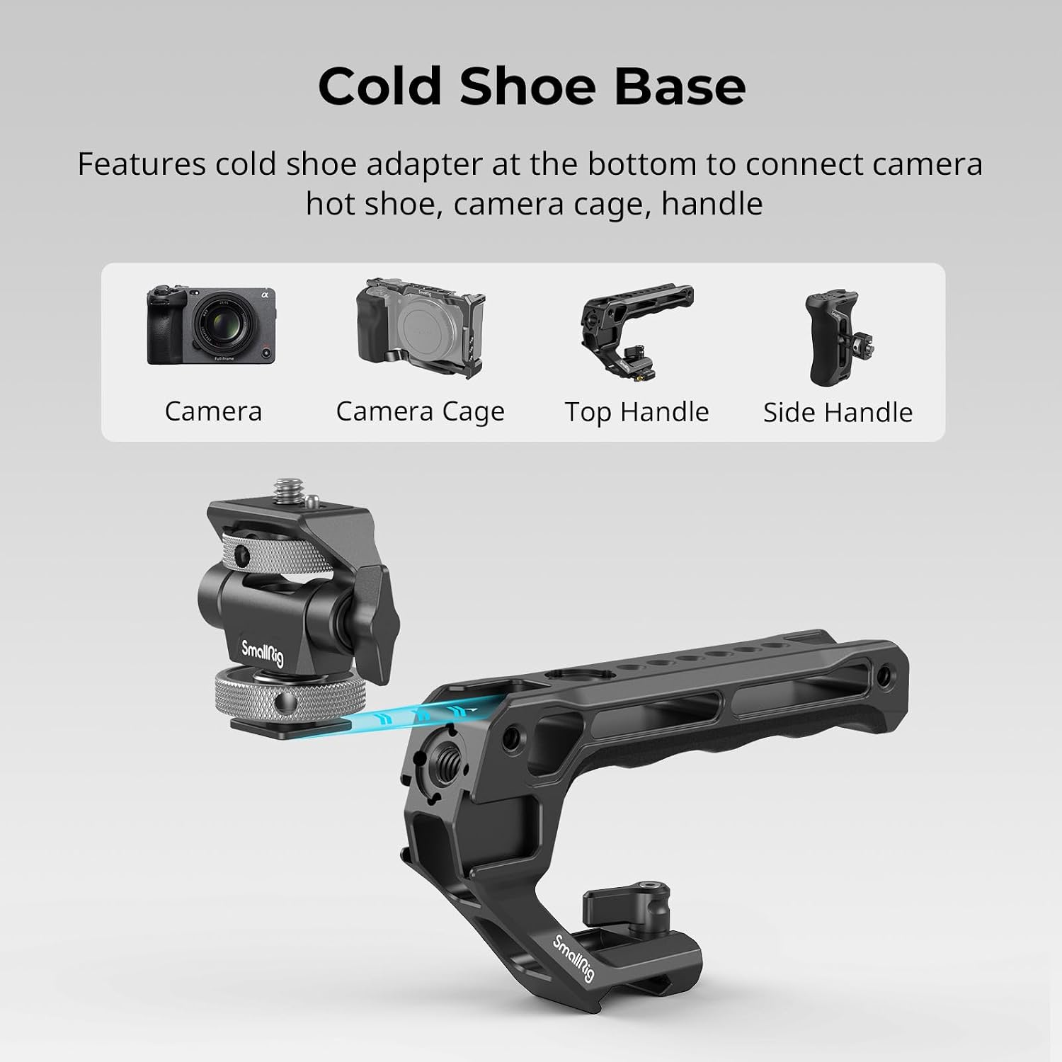 Thumbnail 5 de SMALLRIG 2905B (New Version) Small Monitor Mount with Cold Shoe Adapter, 360° Swivel & 180° Tilt