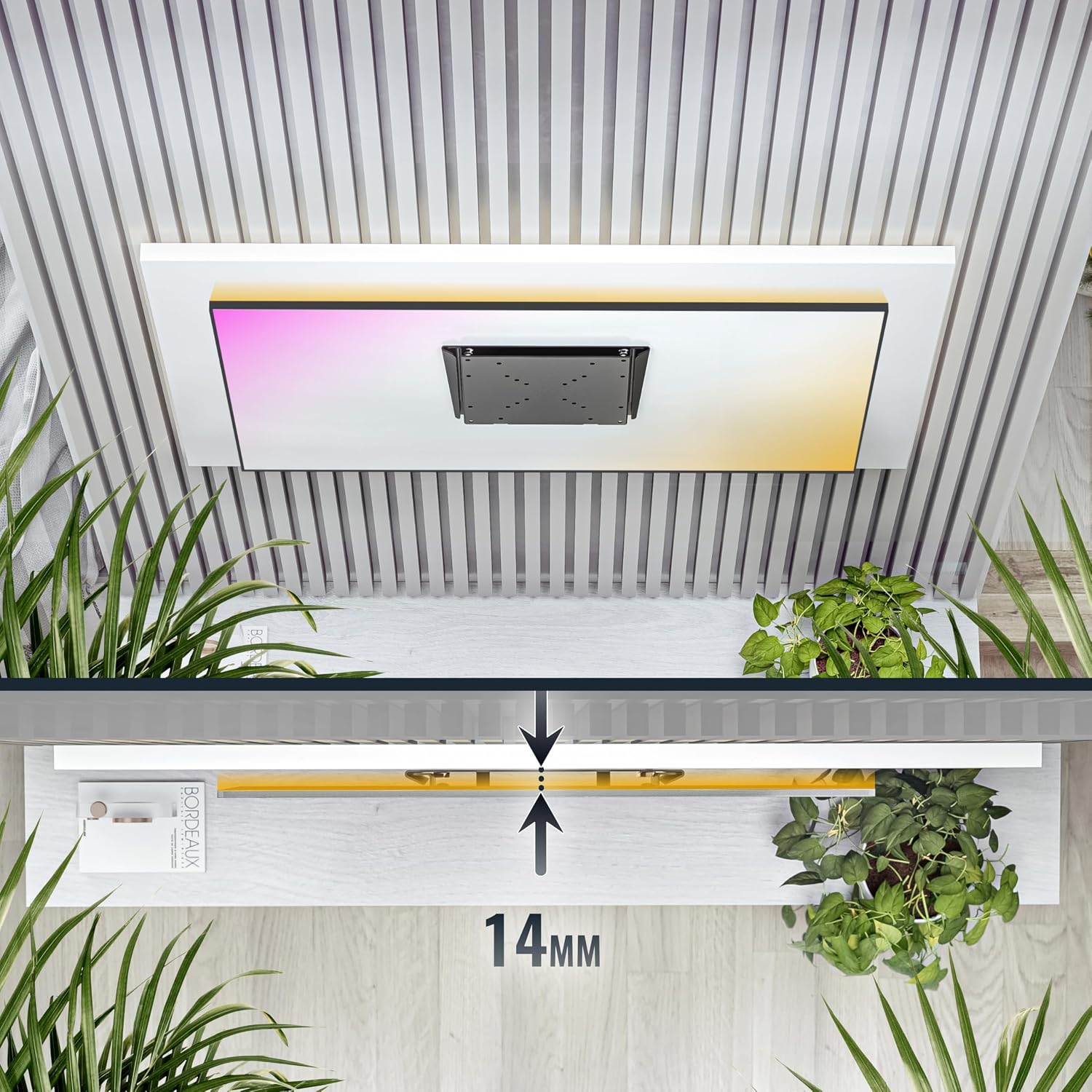 Detalle de RICOO Support mural écran PC F0522 Fixe Ultra-Slim pour écrans 15 à 32" (38 à 81 cm) VESA 50x50 à 200x200, 14 mm