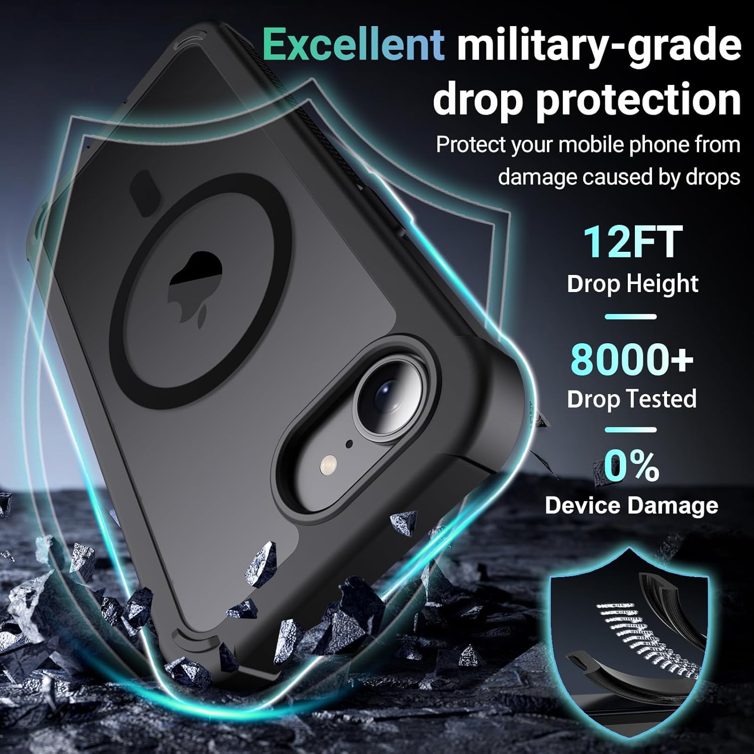 Thumbnail 3 de jaroco Magnetic for iPhone 17e & 16e Case — 6.1'' Heavy-Duty MagSafe Protection