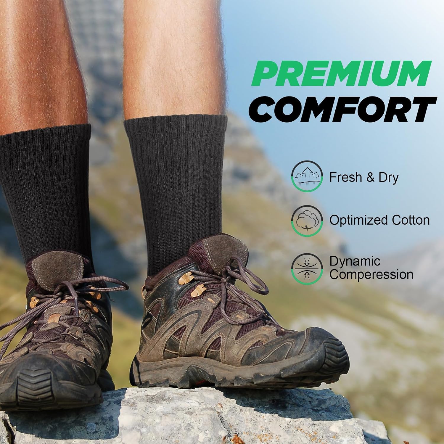 Detalle 2 de Hiking socks 47–50, PULlOU cotton blend