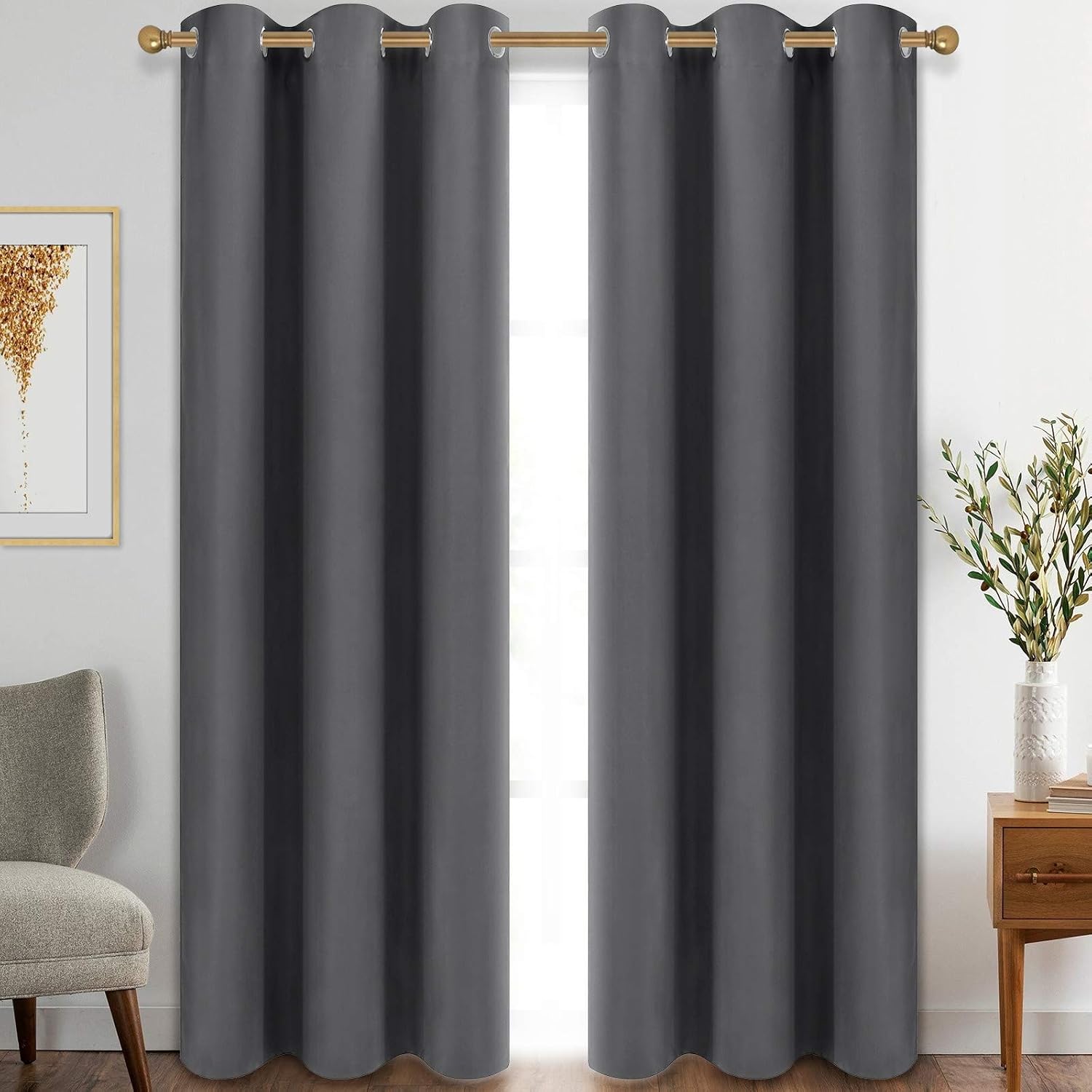 Detalle de Diraysid Blackout Curtains, 42 x 84 Inches