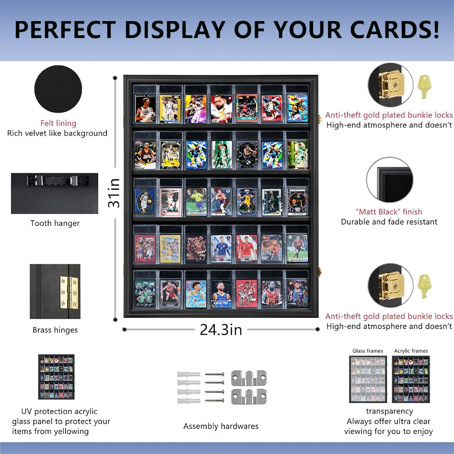 Detalle de VERANI 35 Baseball Card Display Case ๐ผ