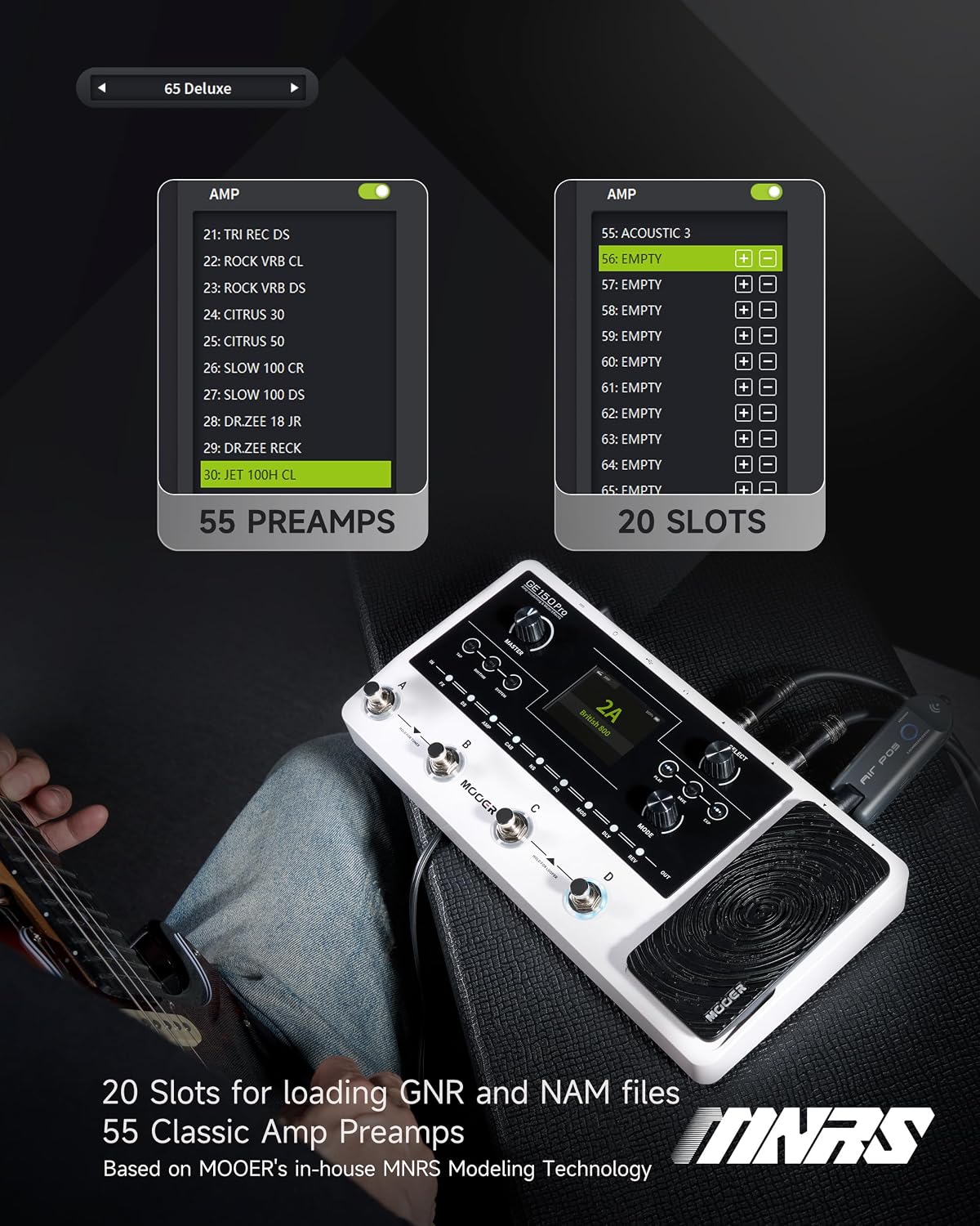 Detalle 2 de MOOER GE150 Pro Guitar Multi-Effects Pedal with Four Footswitches and Looper