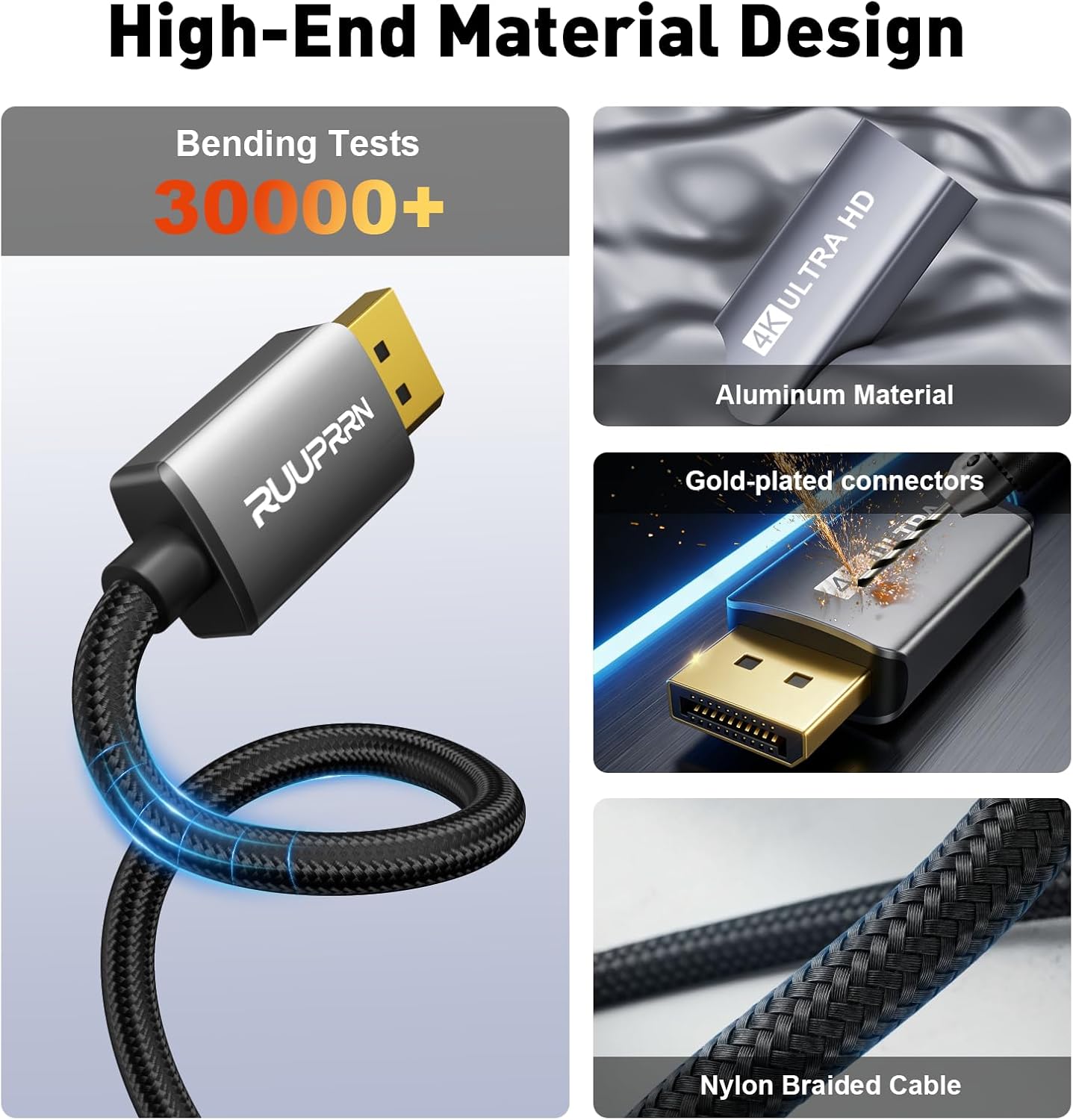 Detalle de RUUPRRN DisplayPort to HDMI Adapter 4K@60Hz