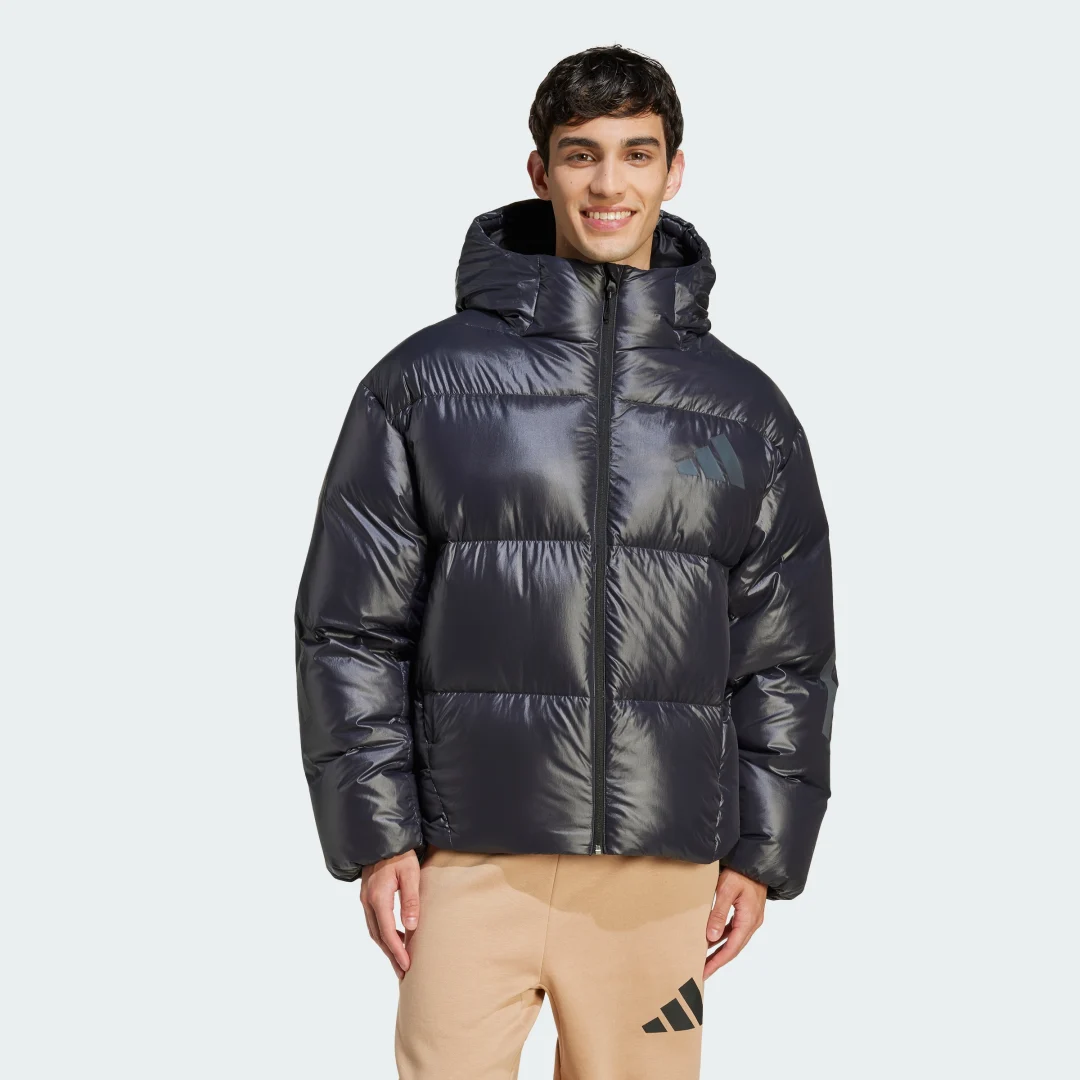 Detalle de Anorak de plumón abullonado adidas Z.N.E. Climawarm en Negro