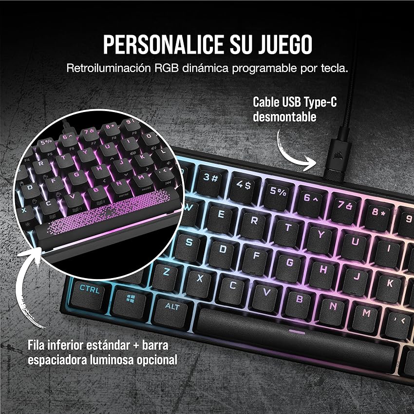 Thumbnail 4 de Corsair K65 RGB MINI Teclado mecánico 60% ⌨