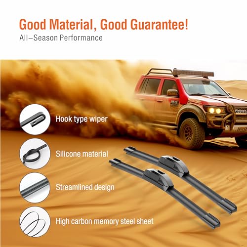 Thumbnail 2 de WOWIPER OEM 26" 17" Silicone Wiper Blades for Nissan