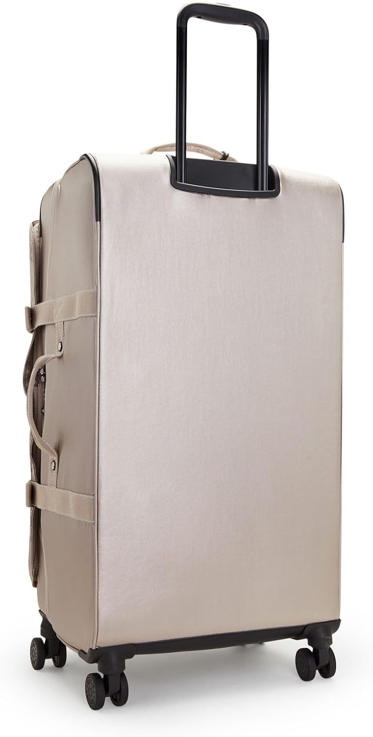 Detalle de Kipling SPONTANEOUS L Großes Rollgepäck, hochkant, Metallic Glow Silber