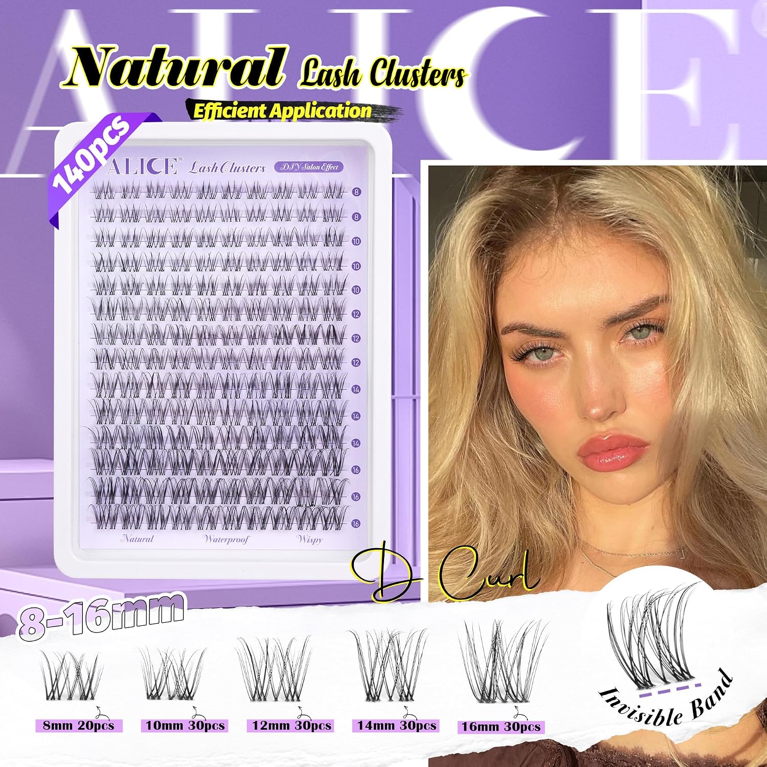 Detalle 2 de Wispy Lash Clusters 8-16mm Natural Lashes ๐