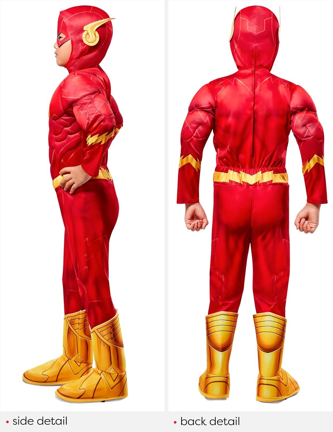 Detalle de Rubies The Flash Costume for Kids, Boys’ Medium 7/8, Padded Jumpsuit