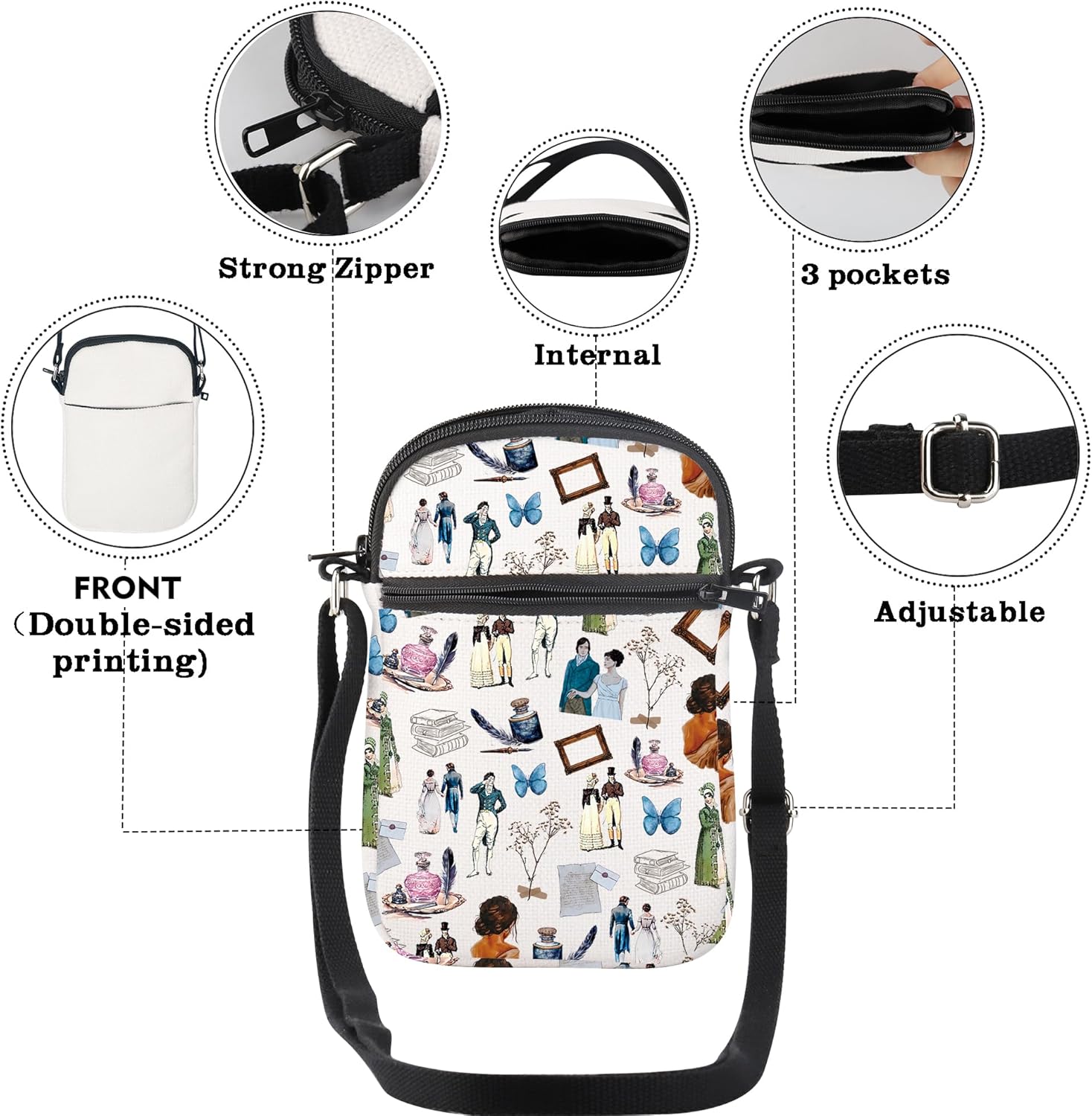 Thumbnail 6 de AKTAP Pride 1813 Jane Austen Mini Crossbody Bag