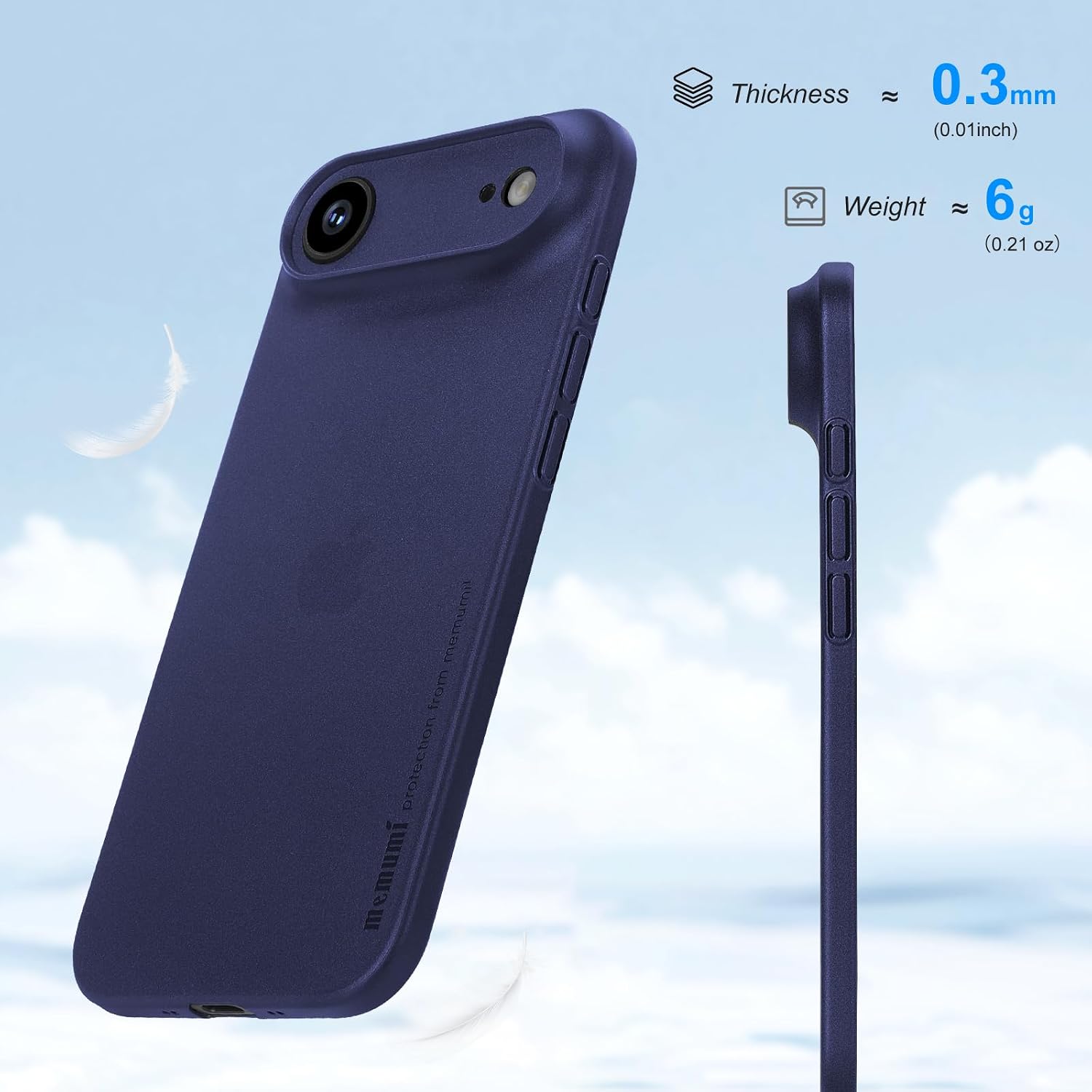 Detalle 1 de memumi Coque iPhone 17 Air 0,3 mm Ultra mince