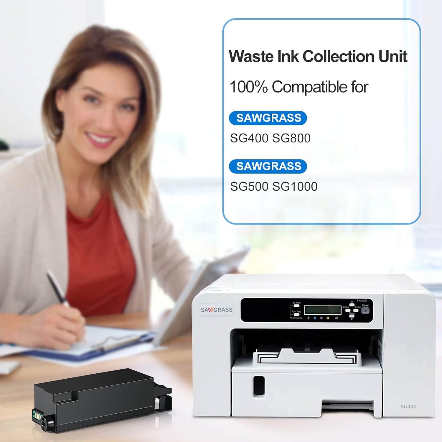 Detalle de Poschink Waste Ink Collection Unit Tank Replacement for SAWGRASS SG500 SG1000 SG400 SG800 Printers