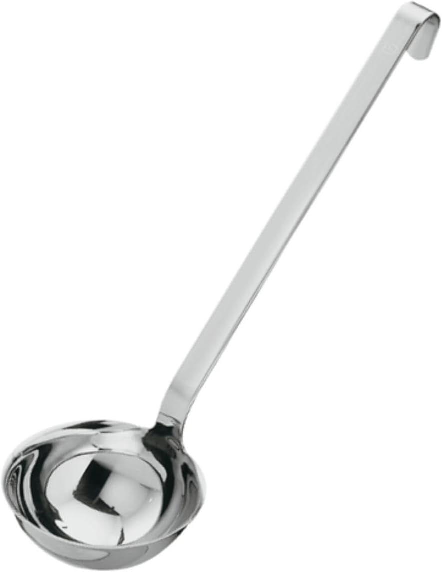Detalle de RÖSLE Haken Schöpfkelle – Hochwertige Schöpfkelle aus Edelstahl 18/10, 9 cm, spülmaschinengeeignet