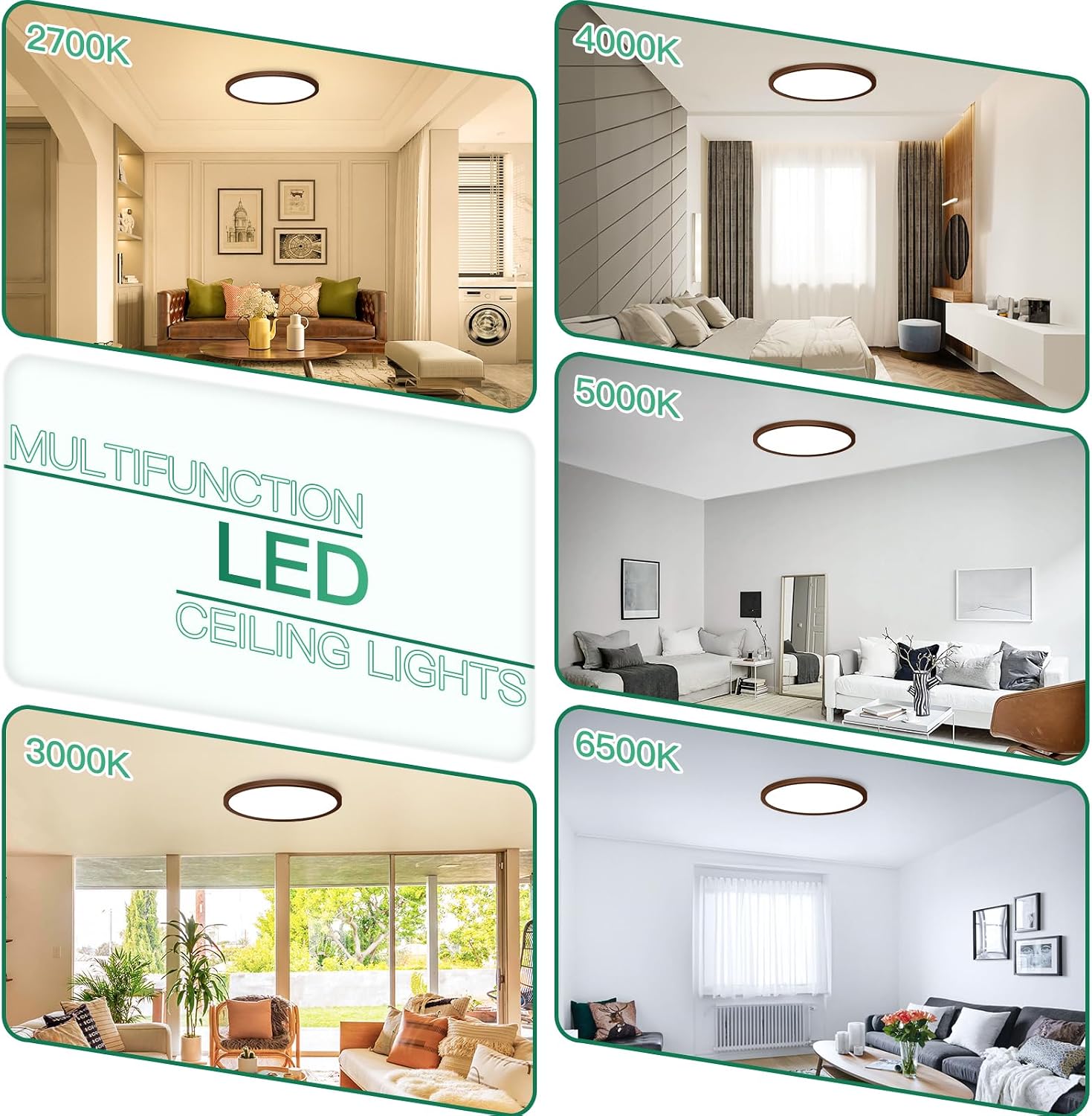 Thumbnail 6 de Brightever LED Flush-Mount Ceiling Light, 12-Inch