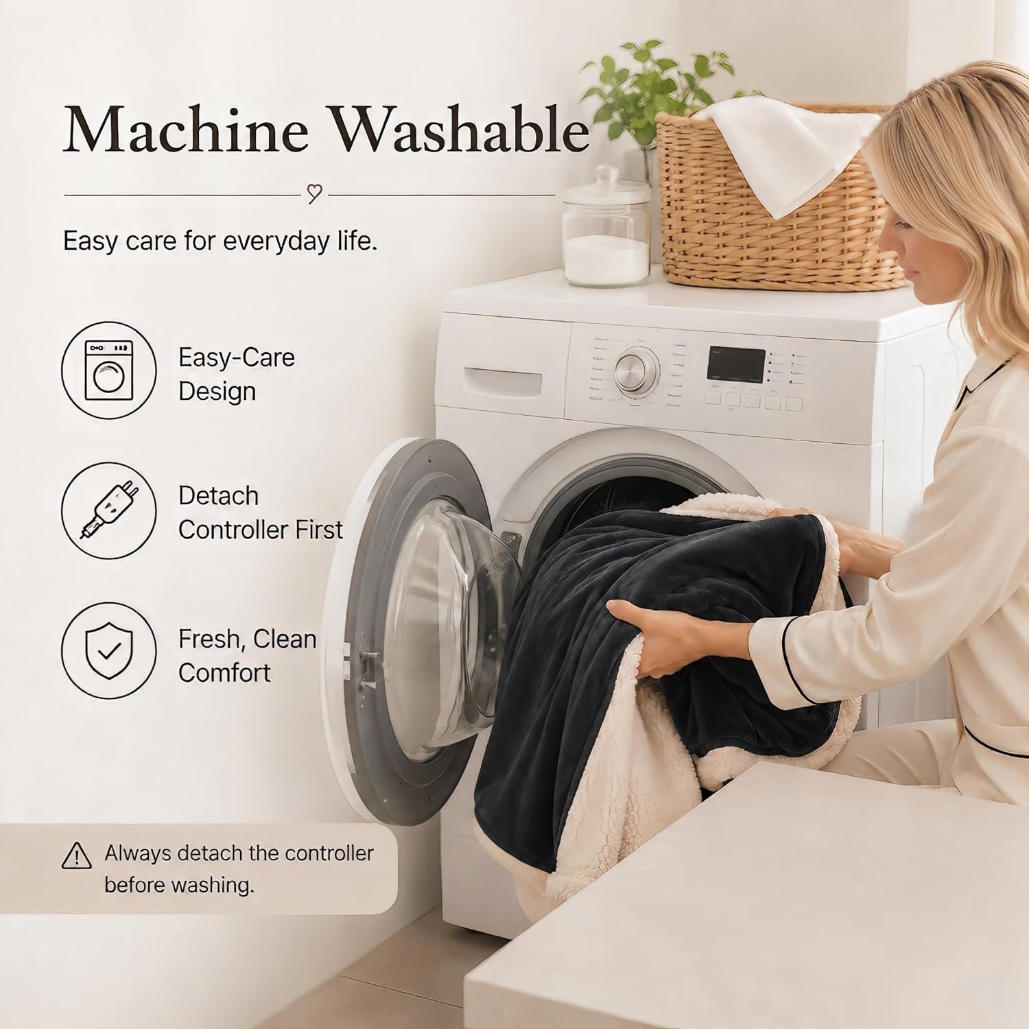 Detalle 2 de RALYSUN Electric Heated Blanket 90"x100"