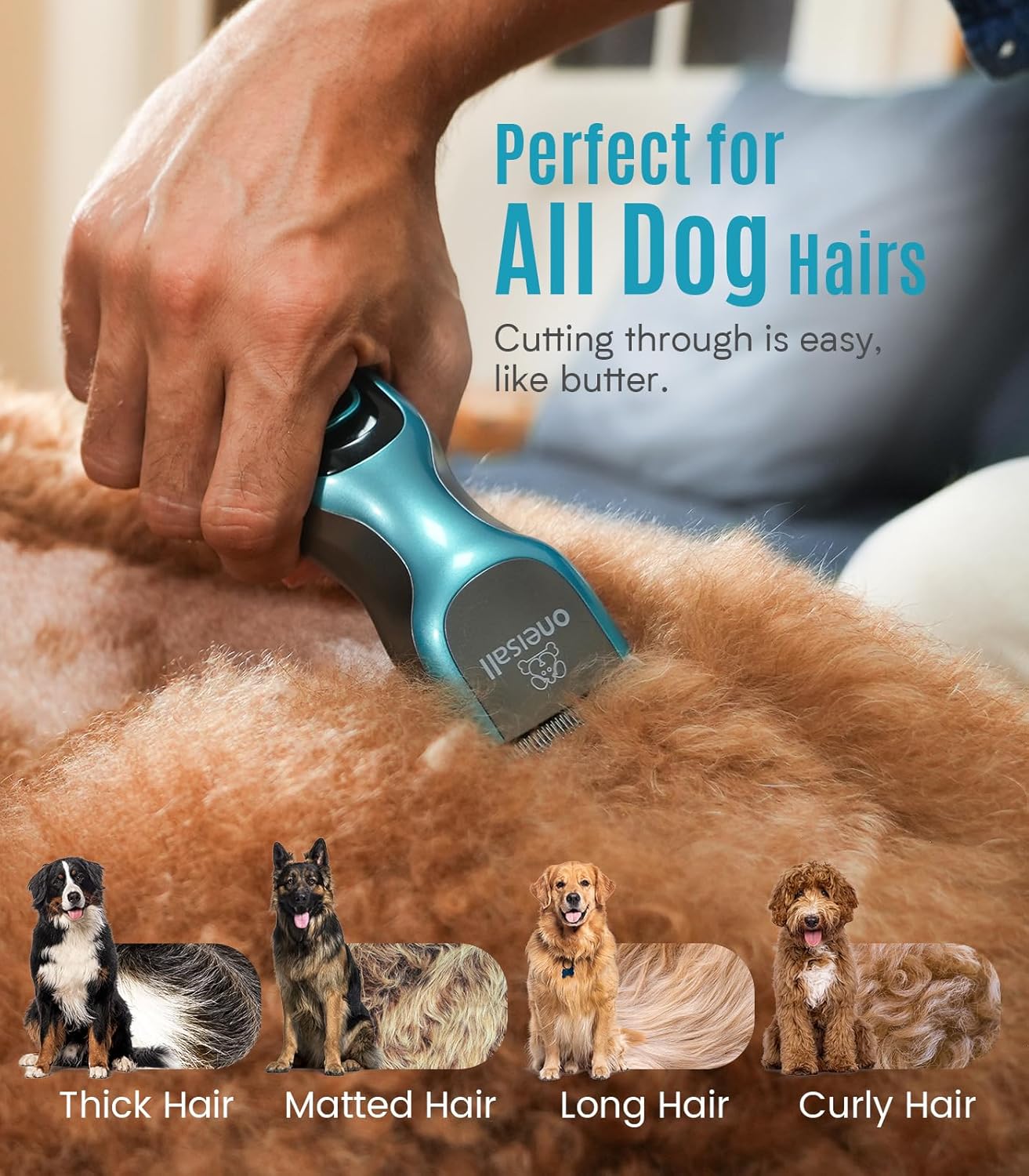 Detalle 1 de oneisall Leise Hundeschermaschine 7000 U/min ✂