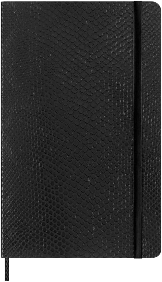 Detalle de Moleskine Precious & Ethical Notizbuch – Großformat 13 x 21 cm, veganer Python-Einband, Geschenkbox, Schwarz